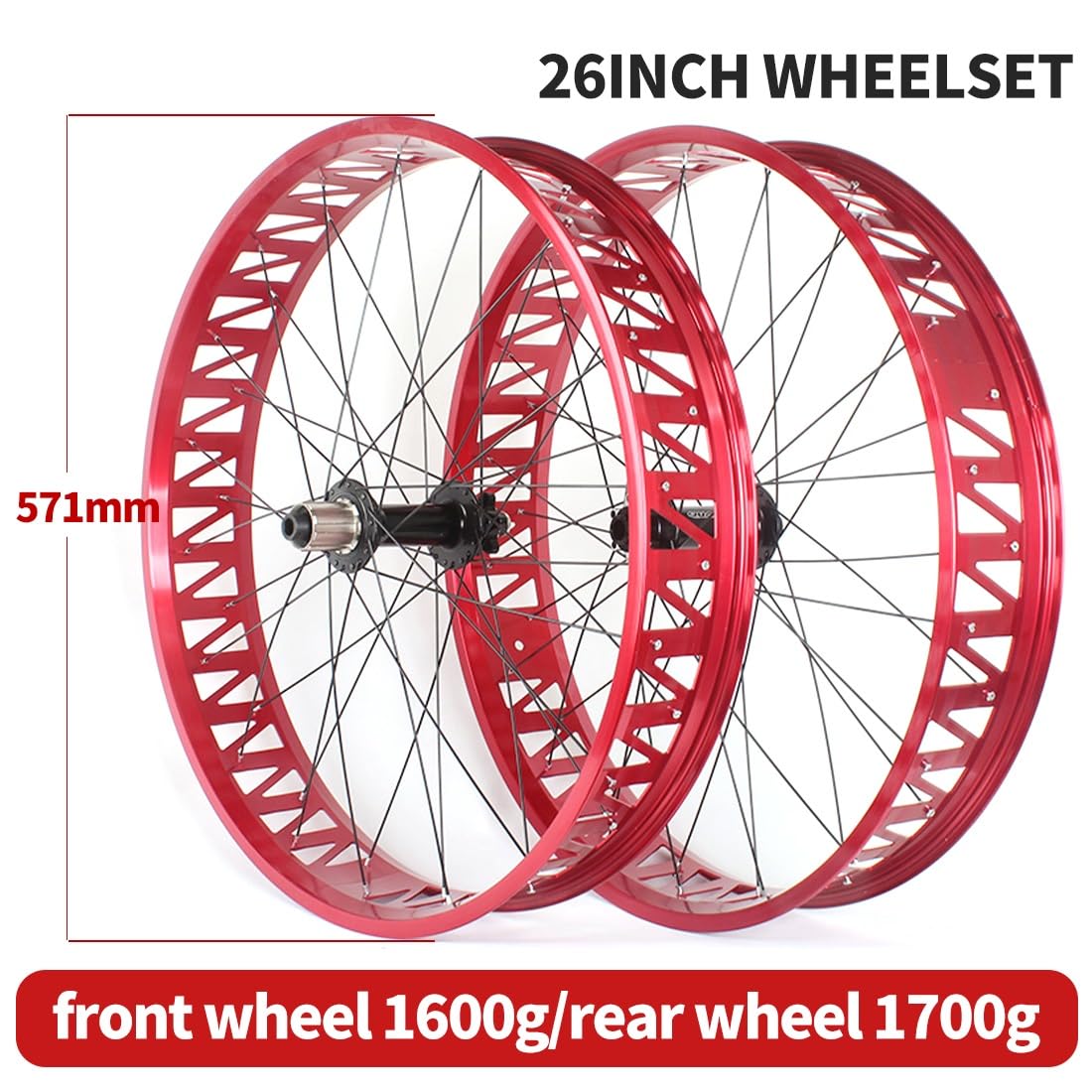 Amazon.co.jp: 26 X 4.0-4.9インチ ファットバイクホイールセット